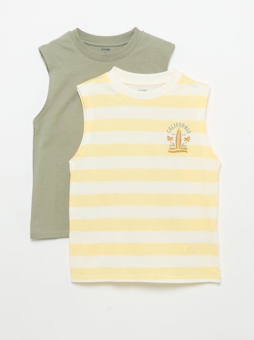 Pack of 2 round-neck tank tops - Kiabi