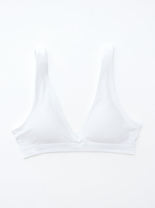 Pack of 2 seamless ribbed bralettes - Kiabi