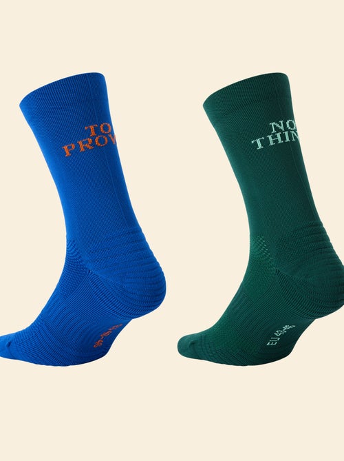 Pack of 2 socks with lettering - Kiabi