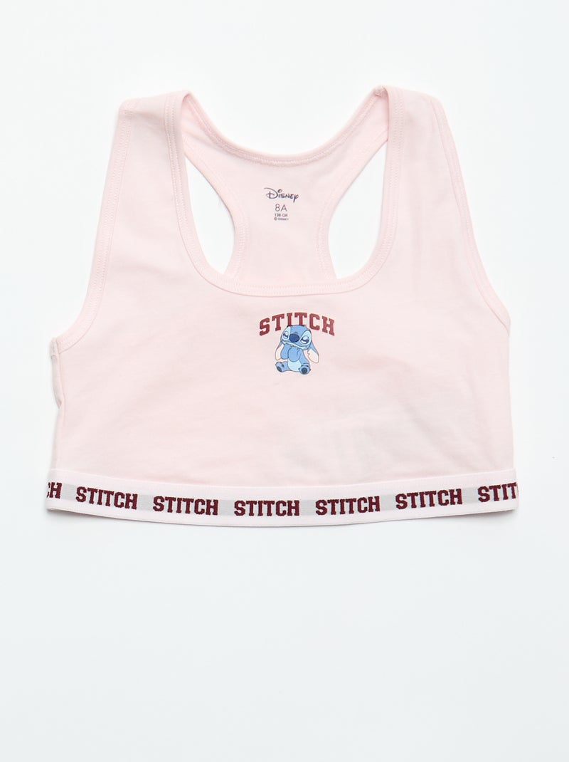 Pack of 2 'Stitch' Bralettes Pink - Kiabi