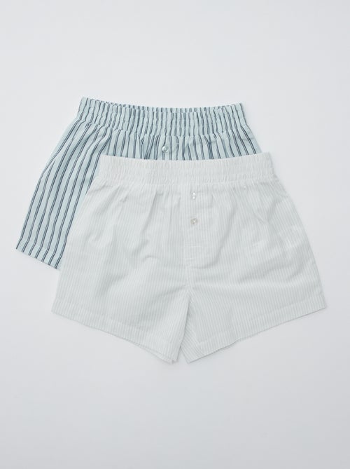 Pack of 2 Striped Boxers - Kiabi Pack of 2 Striped Boxers - Kiabi
