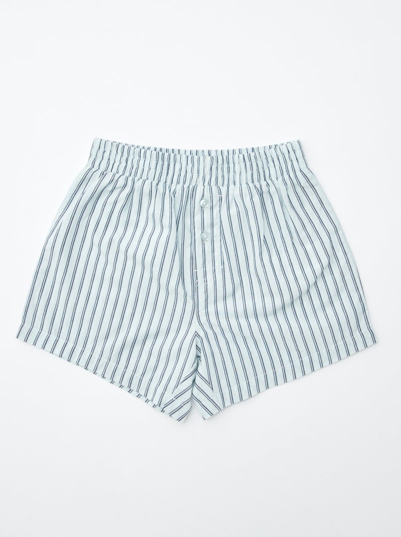 Pack of 2 Striped Boxers Blue - Kiabi