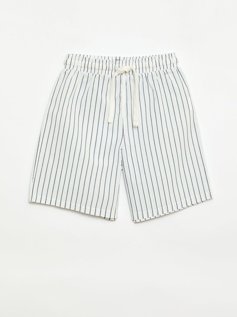 Pack of 2 Striped Shorts Blue - Kiabi