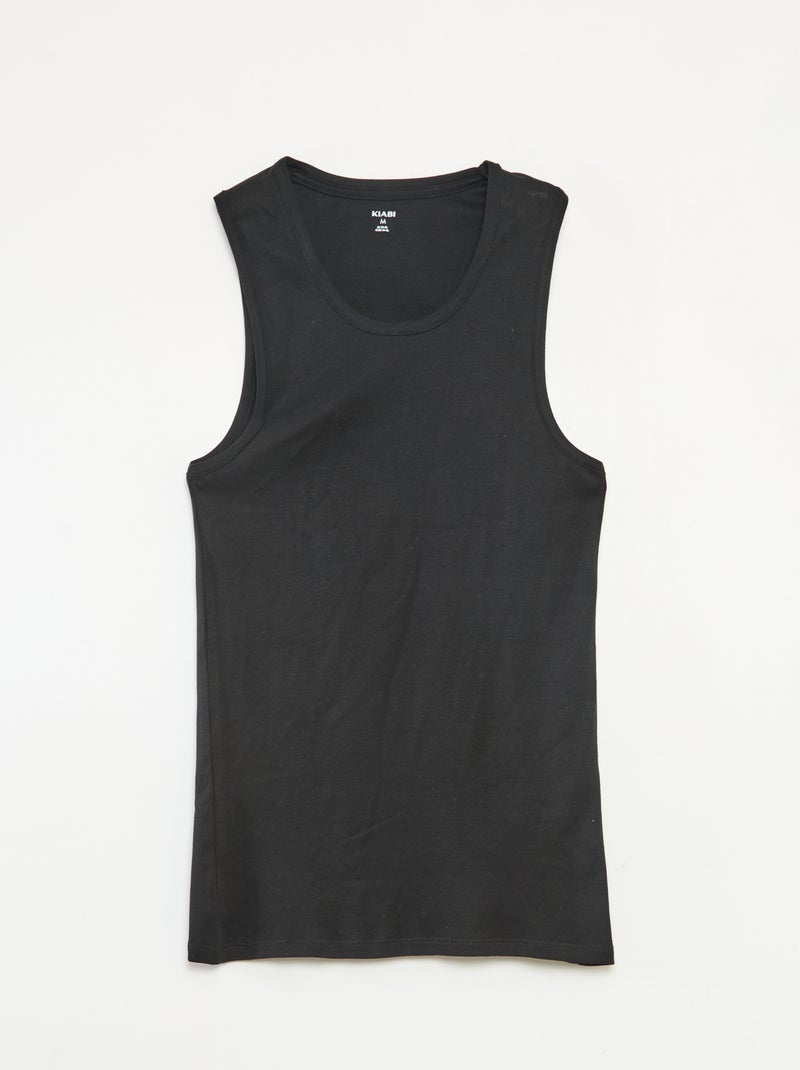 Pack of 2 Tank Tops Black - Kiabi