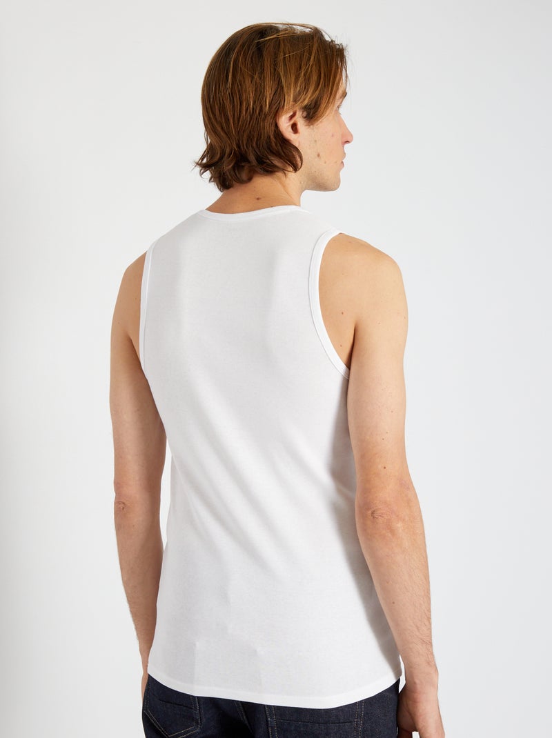 Pack of 2 Tank Tops White - Kiabi