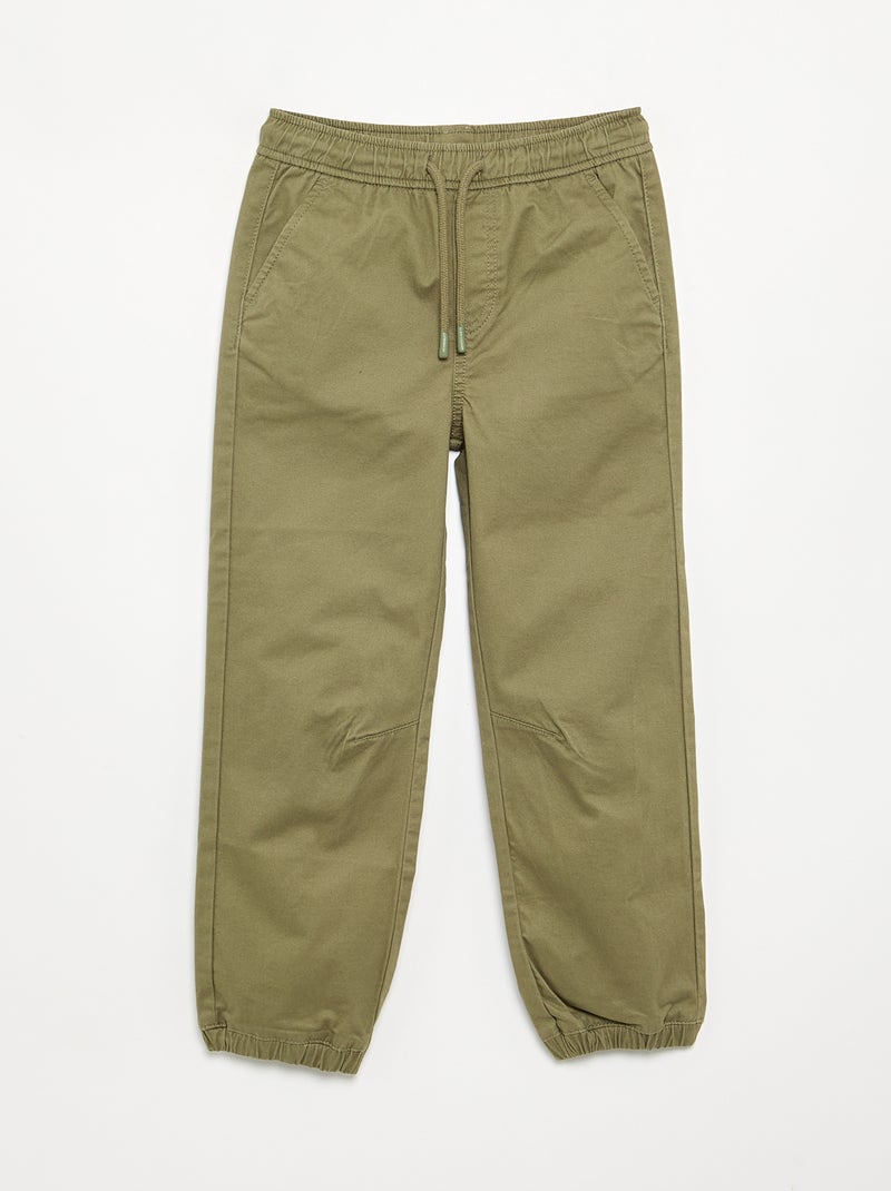 Pack of 2 Twill Jogging Bottoms Yellow - Kiabi
