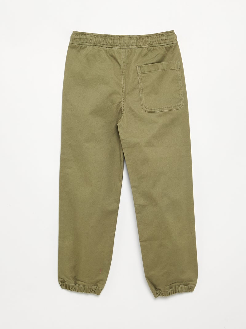 Pack of 2 Twill Jogging Bottoms Yellow - Kiabi