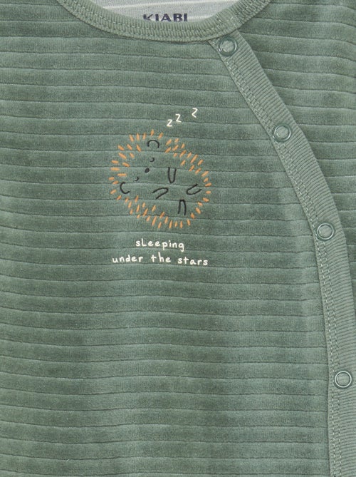 Pack of 2 velour sleepsuits - Kiabi