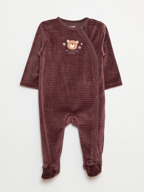 Pack of 2 velour sleepsuits - Kiabi