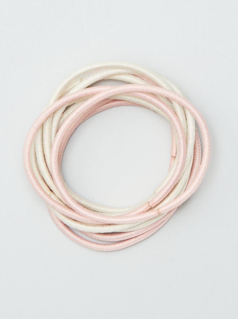 Pack of 20 thin hair ties PINK - Kiabi
