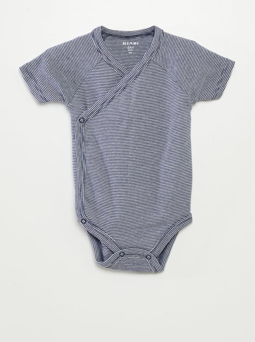 Pack of 3 bodysuits with crossover collar - Kiabi