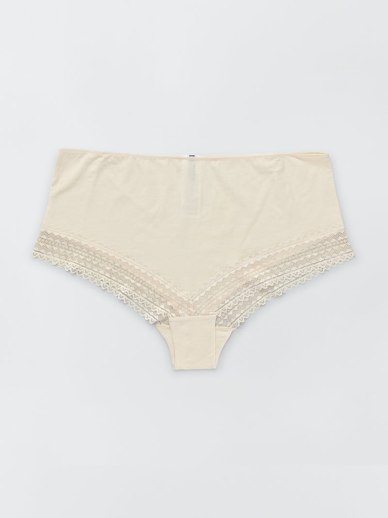 Pack of 3 briefs BEIGE - Kiabi