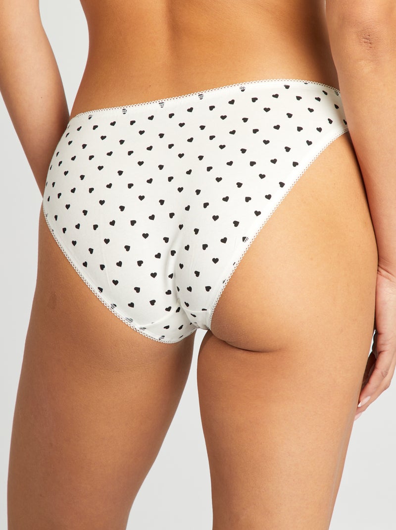 Pack of 3 cotton briefs WHITE - Kiabi