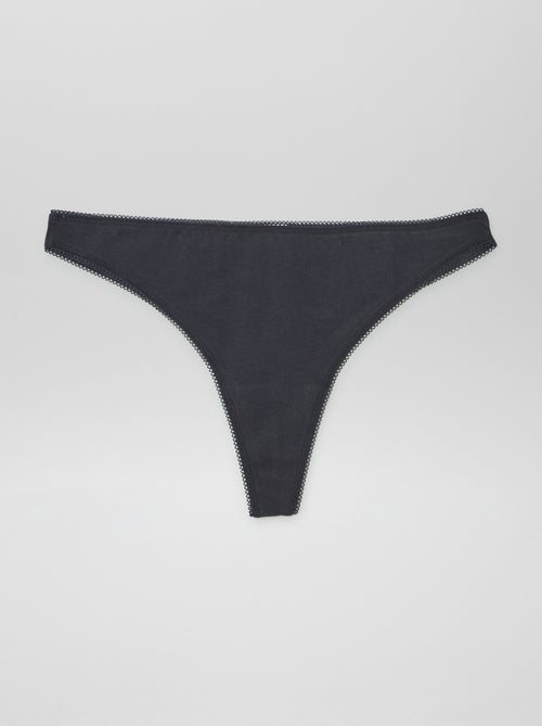 Pack of 3 cotton tanga briefs - Kiabi