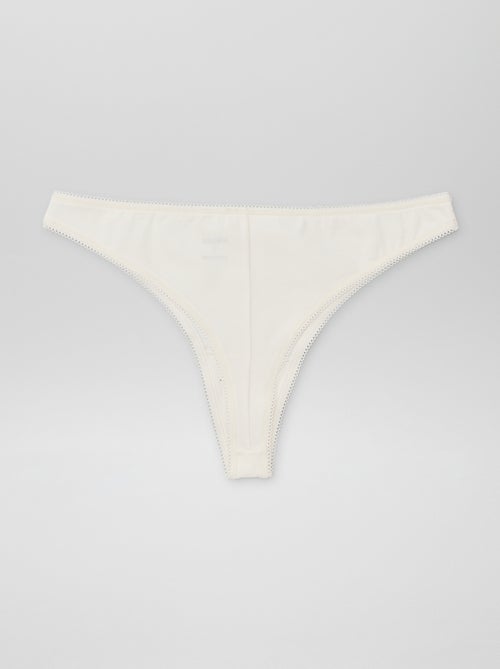 Pack of 3 cotton tanga briefs - Kiabi