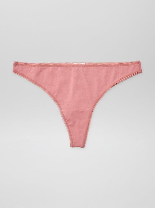 Pack of 3 cotton tanga briefs - Kiabi
