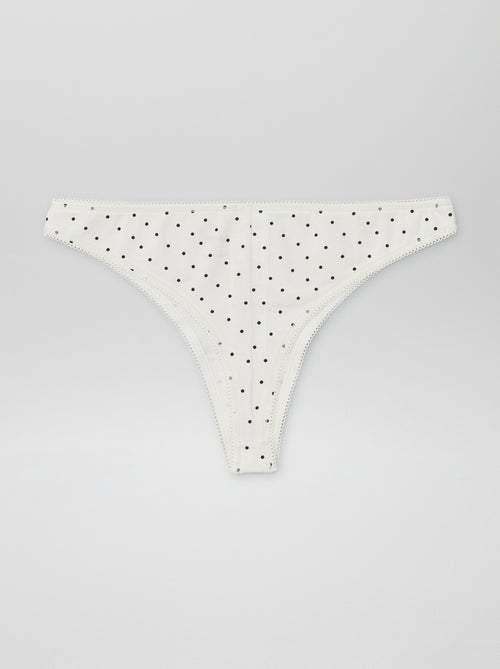Pack of 3 cotton tanga briefs - Kiabi