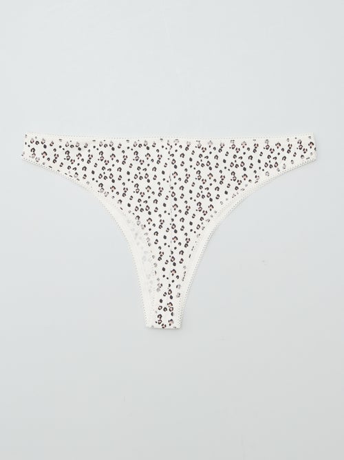 Pack of 3 cotton tanga briefs - Kiabi