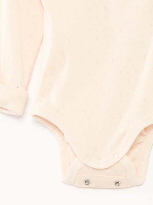 Pack of 3 Grow-with-Me Long-Sleeved Envelope Neck Bodysuits - Kiabi