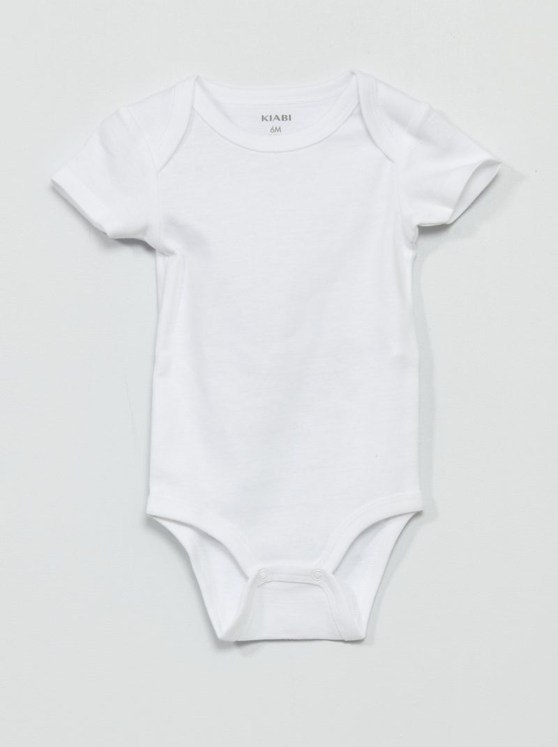 Pack of 3 Jersey Bodysuits white - Kiabi