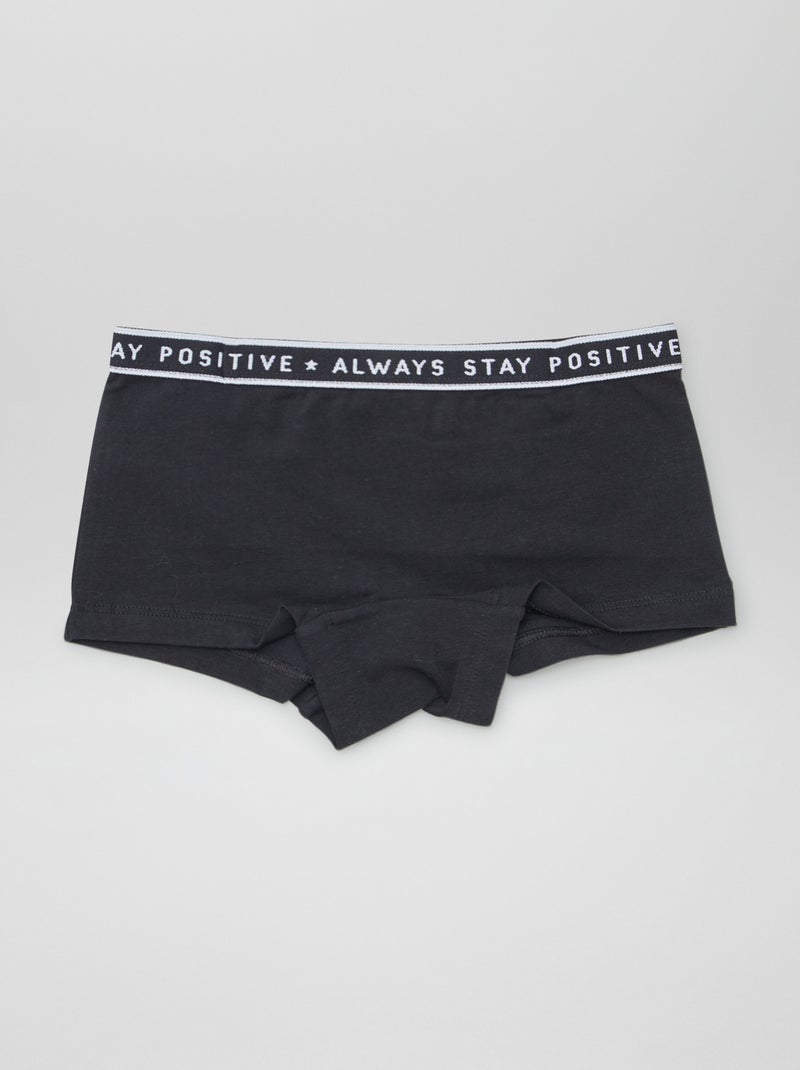 Pack of 3 Jersey Shorties BLACK - Kiabi