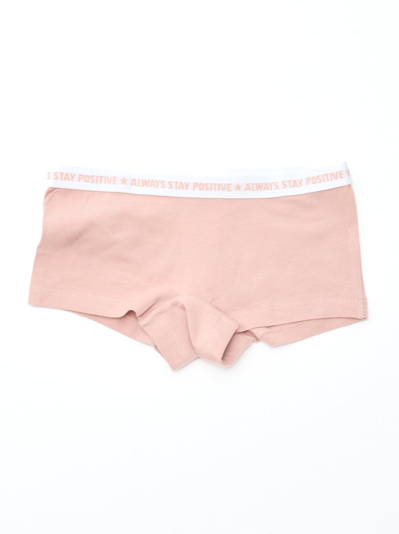 Pack of 3 Jersey Shorties Pink - Kiabi