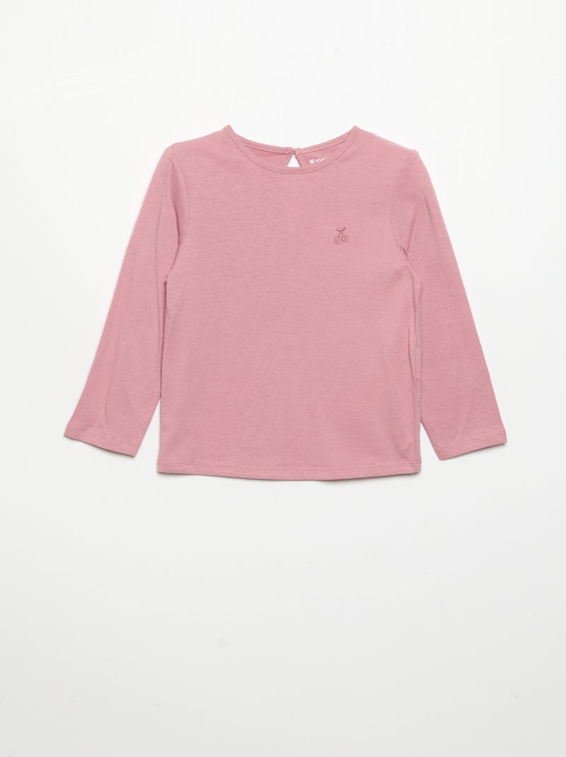 Pack of 3 Long-Sleeved T-shirts Pink - Kiabi