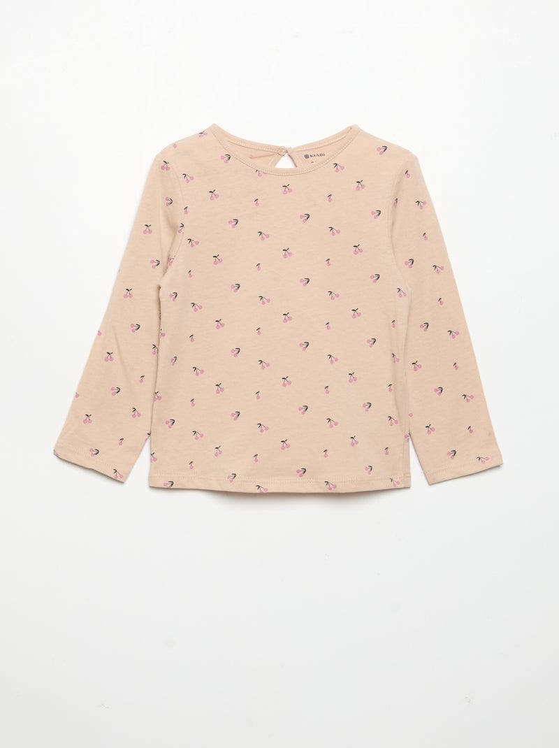Pack of 3 Long-Sleeved T-shirts Pink - Kiabi