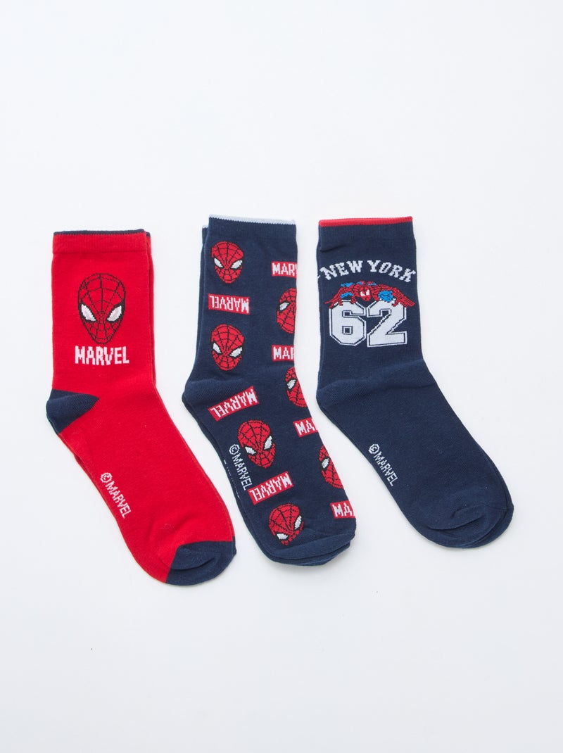 Pack of 3 'Marvel' Socks Blue - Kiabi
