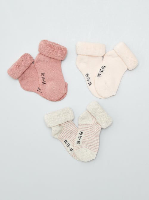 Pack of 3 pairs of newborn socks - Kiabi