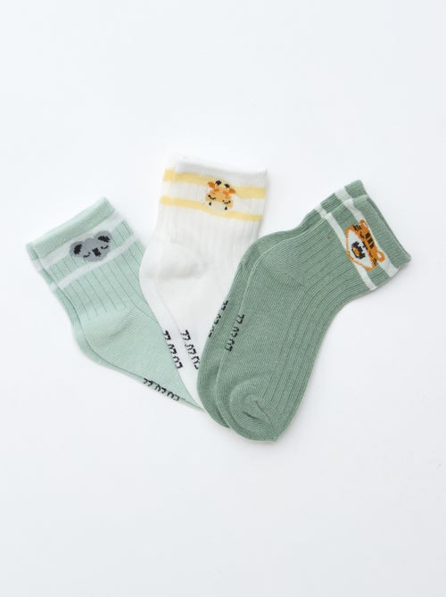Pack of 3 pairs of stretch knit socks - Kiabi