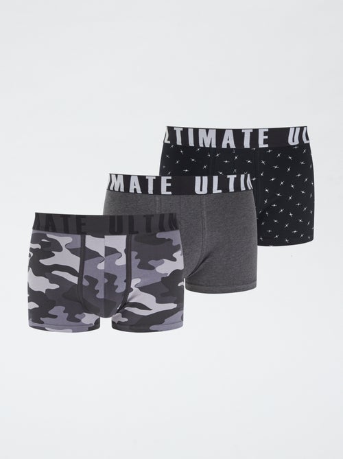 Pack of 3 patterned boxer shorts - Kiabi