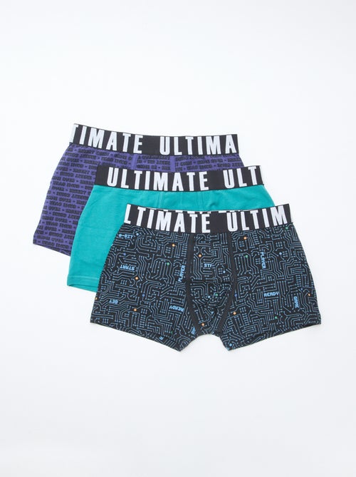 Pack of 3 patterned boxer shorts - Kiabi