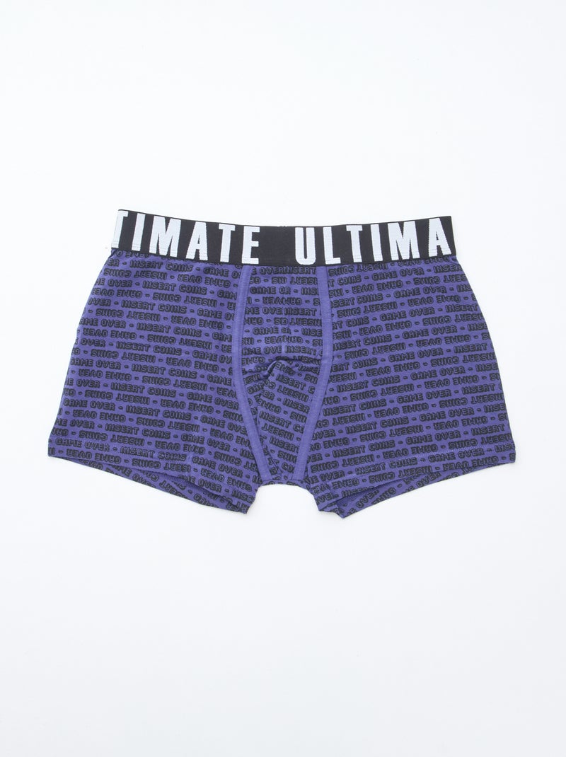 Pack of 3 patterned boxer shorts Blue - Kiabi