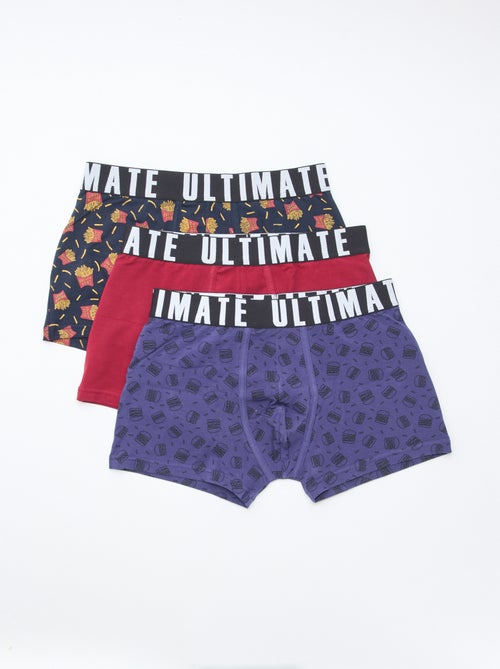 Pack of 3 patterned boxer shorts - Kiabi