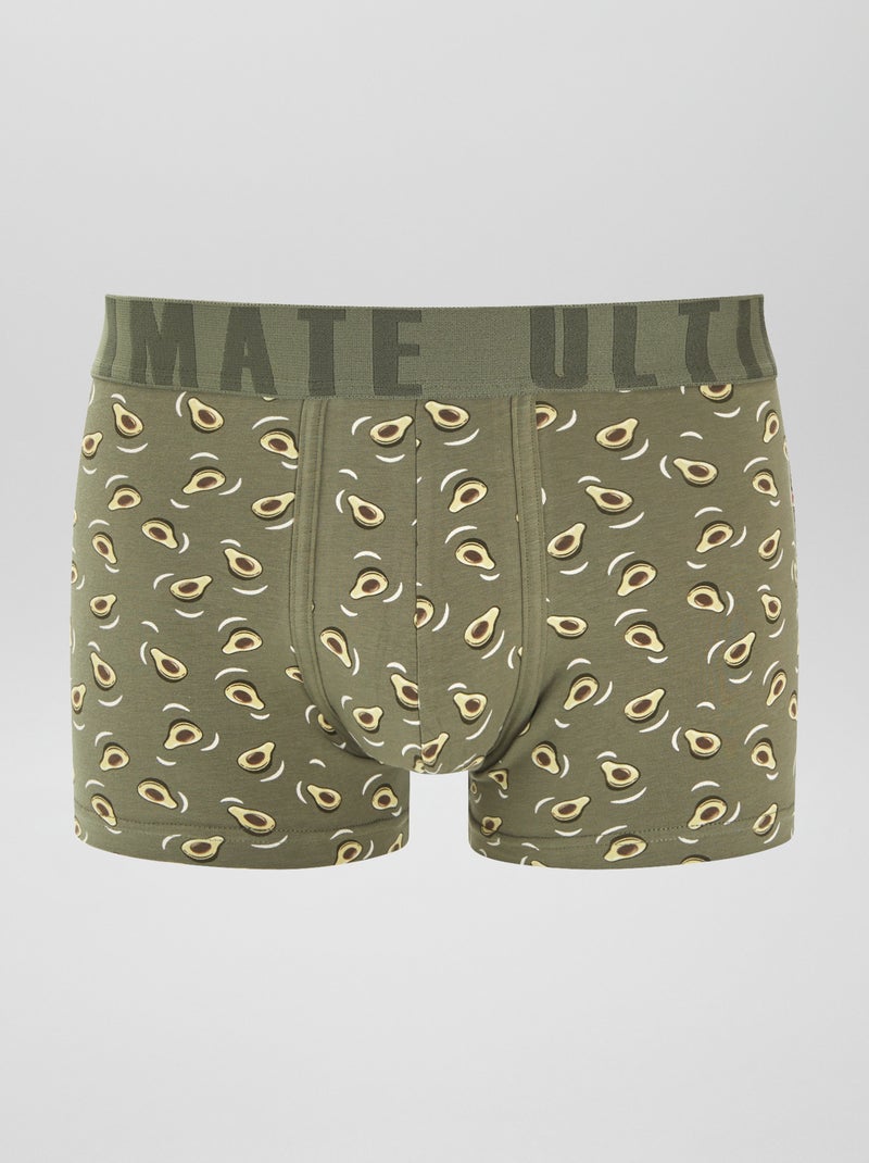Pack of 3 patterned boxer shorts GREEN - Kiabi