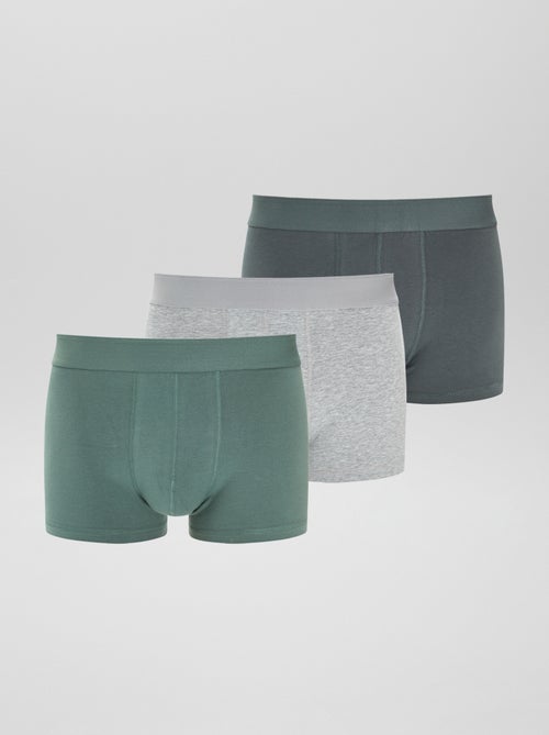 Pack of 3 plain boxers - Kiabi