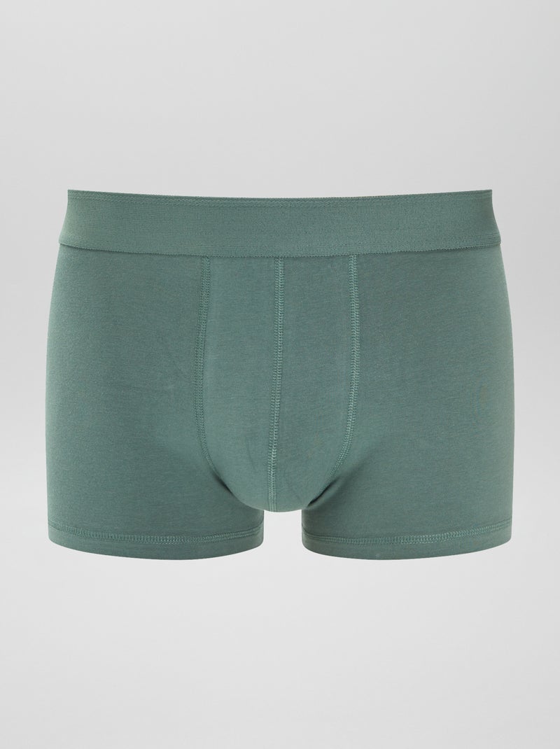 Pack of 3 plain boxers KHAKI - Kiabi