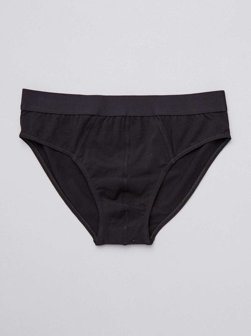 Pack of 3 plain briefs - Kiabi