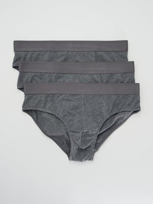 Pack of 3 Plain Briefs - Kiabi