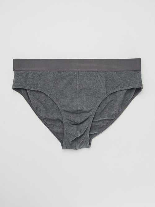 Pack of 3 Plain Briefs - Kiabi