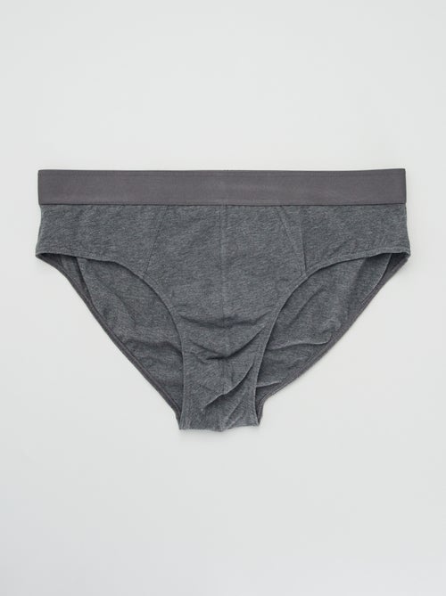 Pack of 3 Plain Briefs - Kiabi