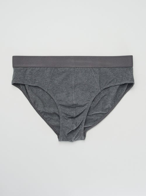 Pack of 3 Plain Briefs - Kiabi