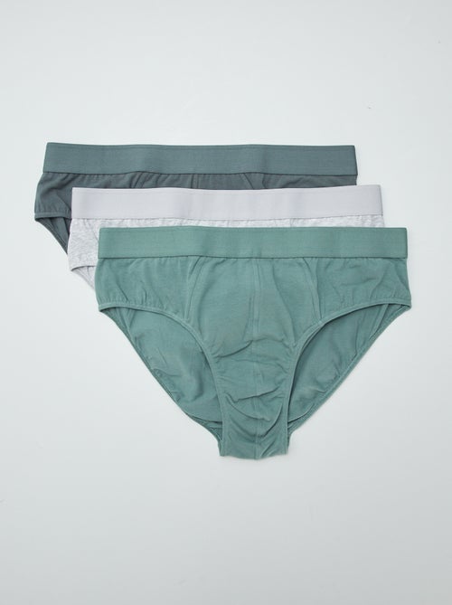 Pack of 3 Plain Briefs - Kiabi