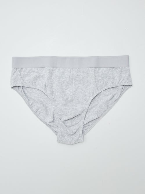 Pack of 3 Plain Briefs - Kiabi