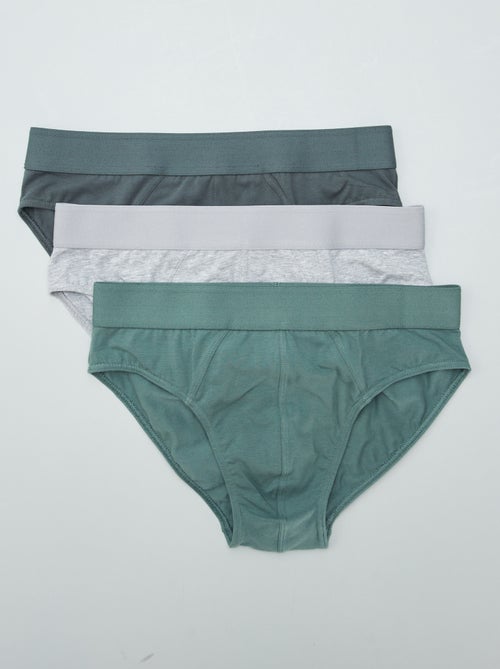 Pack of 3 plain briefs - Kiabi