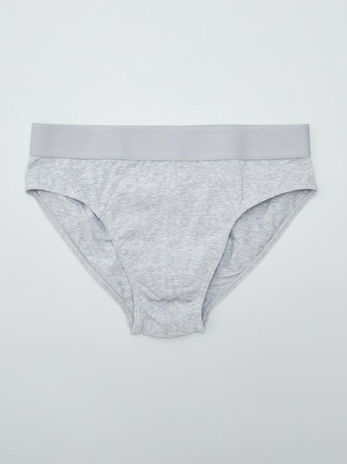 Pack of 3 plain briefs - Kiabi