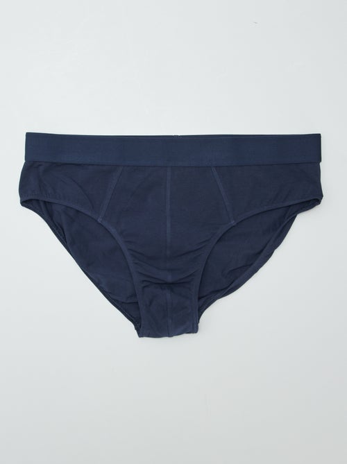 Pack of 3 Plain Briefs - Kiabi