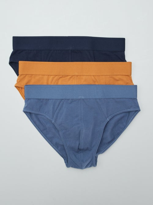 Pack of 3 plain briefs - Kiabi