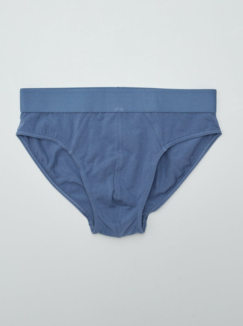 Pack of 3 plain briefs KHAKI - Kiabi